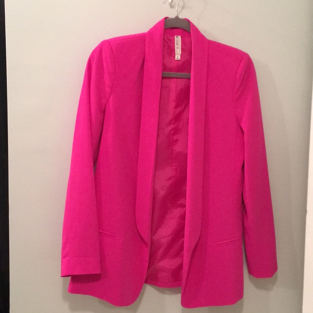 Pink boyfriend blazer